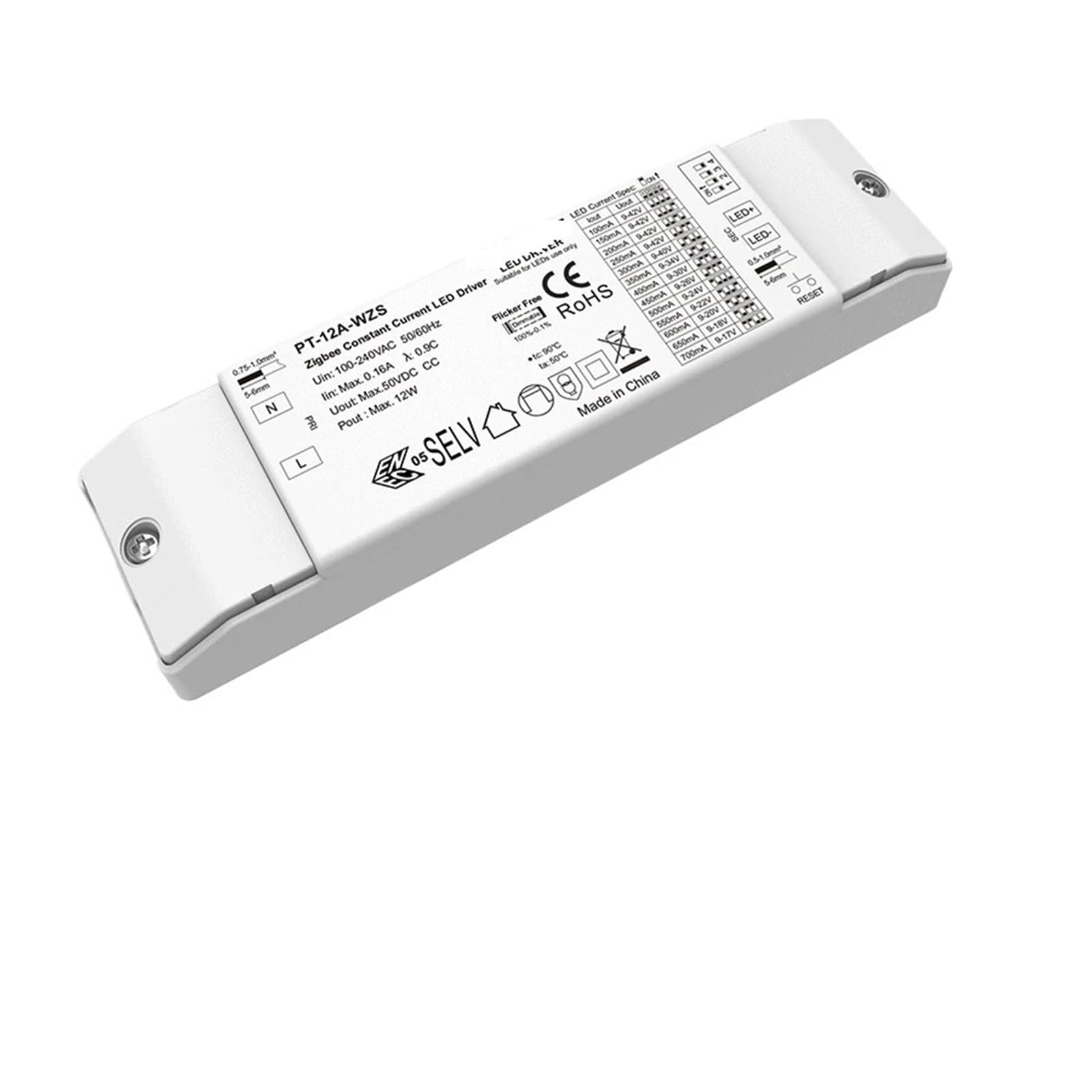 Driver LED 12W multi-courant 100-700mA transformateur downlight