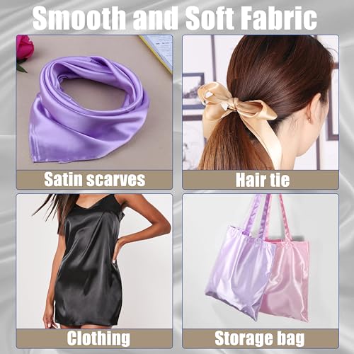 Luxurious Black Satin Charmeuse Fabric by the Yard - 60" Wide Soft and Shiny Polyester for DIY Crafts, Weddings, and Sewing Projects 6 Luxurious Black Satin Charmeuse Fabric by the Yard - 60" Wide Soft and Shiny Polyester for DIY Crafts, Weddings, and Sewing Projects - Image 5