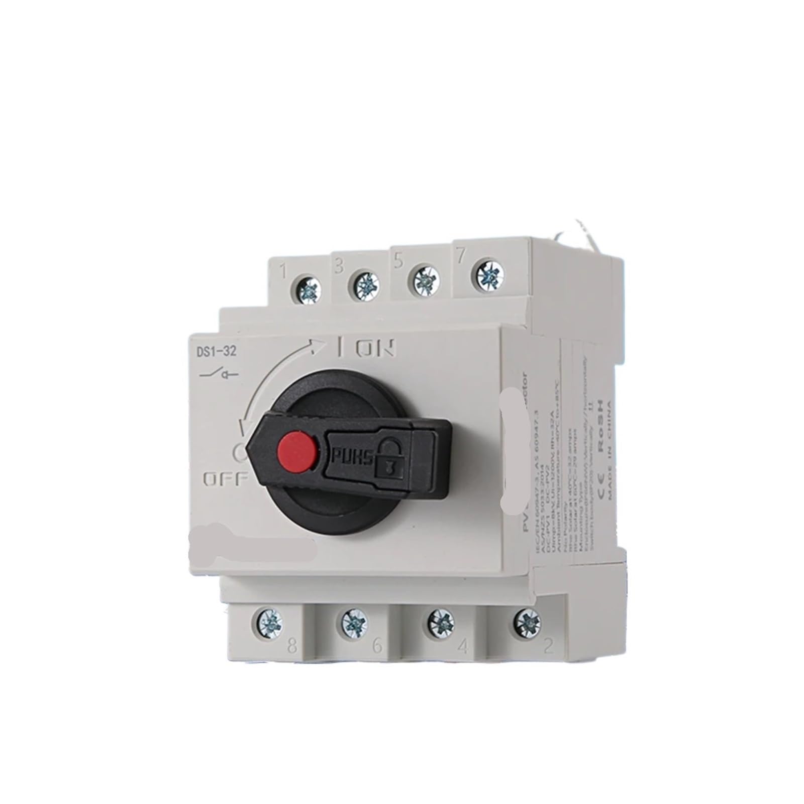 1200V 32A 4P PV Solar DC Trennschalter - Schienendrehschalter, Solar-Drehgriffschalter-Isolator Großhandel