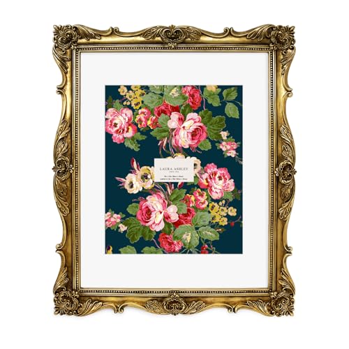 Laura Ashley Gold kunstvoll strukturierter handgefertigter Harz-Bilderrahmen Wandhalterung, dekoratives Blumendesign, Heimdekoration… – Ansicht 1