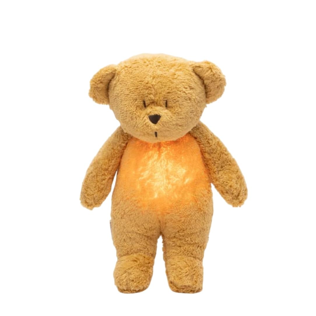 Moonie 2.0 Organic Humming Bear Friend with Lamp - Honey