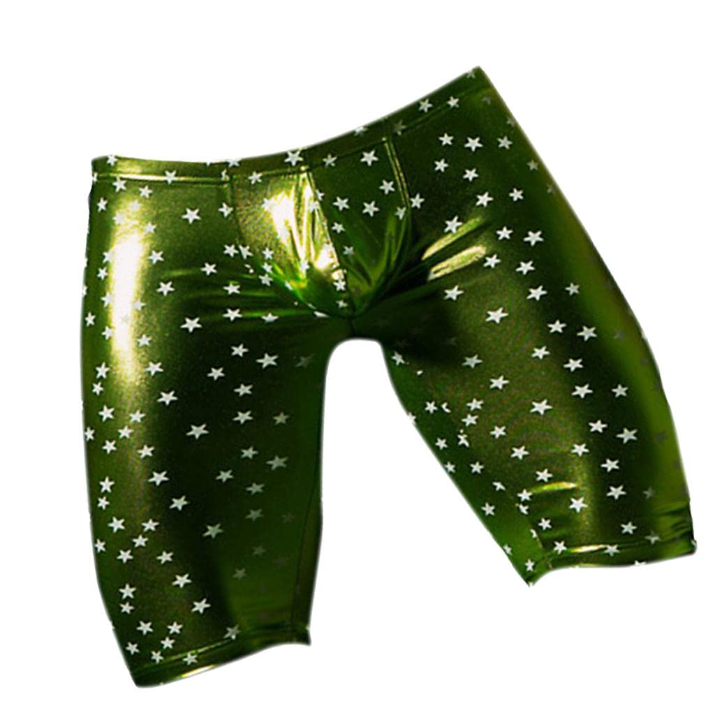 Men's Underwear Stars Pattern Common Bronzing Half Night Pants Green L | Clothing Shoes & Accessories | Mens Clothing | Underwear | 1 x Men's Half Pants-image-23