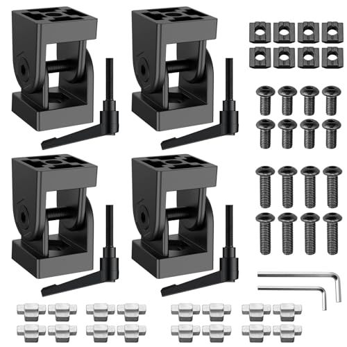 JiGiU 4pcs Joint Connector Angle Connector for 3030 Aluminium Profile Groove 8