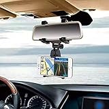 GBSELL Car Rearview Mirror Mount Holder Stand Cradle For Cell Phone GPS