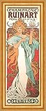  Biller Antik Champagne Ruinart Pere et Fils Rheims Robe en verre Impression d\'art Mucha 14 Encadré