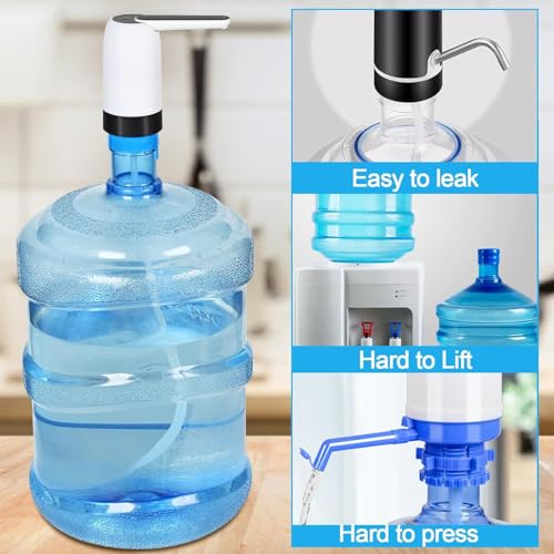 Image of Water Dispenser Pump for 20 Litre Bottle Automatic Wireless Water Can Dispenser with High Efficiency & Low Noise One Touch Control for Home & Office - Black