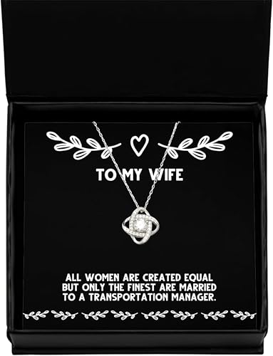 Fun Wife Love Knot Silver Necklace, All Women Are Created Equal but Only the Finest Are, Sarcasm Gifts for Wife, Birthday Gifts, Wedding gift,