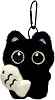 Black Cat Plush Keychain - Plush Animal Keyring For Backpack | Short Keychain With PP Cotton Stuffing, Cute Collectible Accessory,
