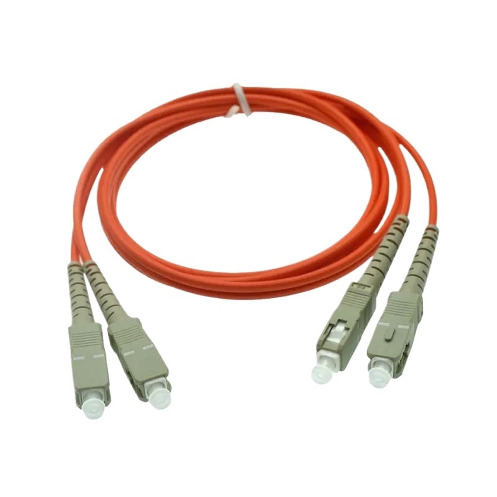 Cavo jumper in fibra ottica dual core multimodale Gigabit di grado portante Cavo multimodale doppio da LC a SC a FC a doppio cavo ST(Double SC-SC,50m)