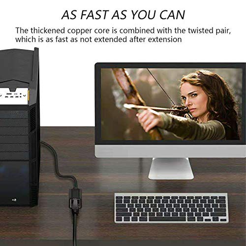 Cable extensor Ethernet Cat7 RJ45 6 ft negro miniatura 4