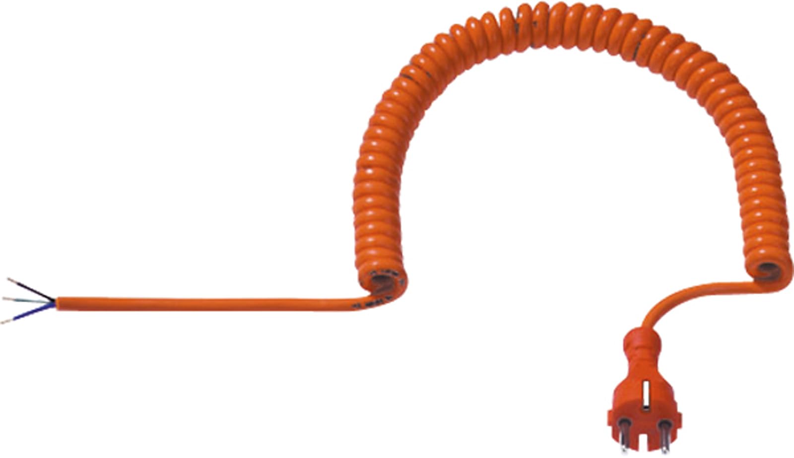 Bachmann 665.870 - Cavo A Spirale Con Presa Schuko, Colore: Arancione - 4