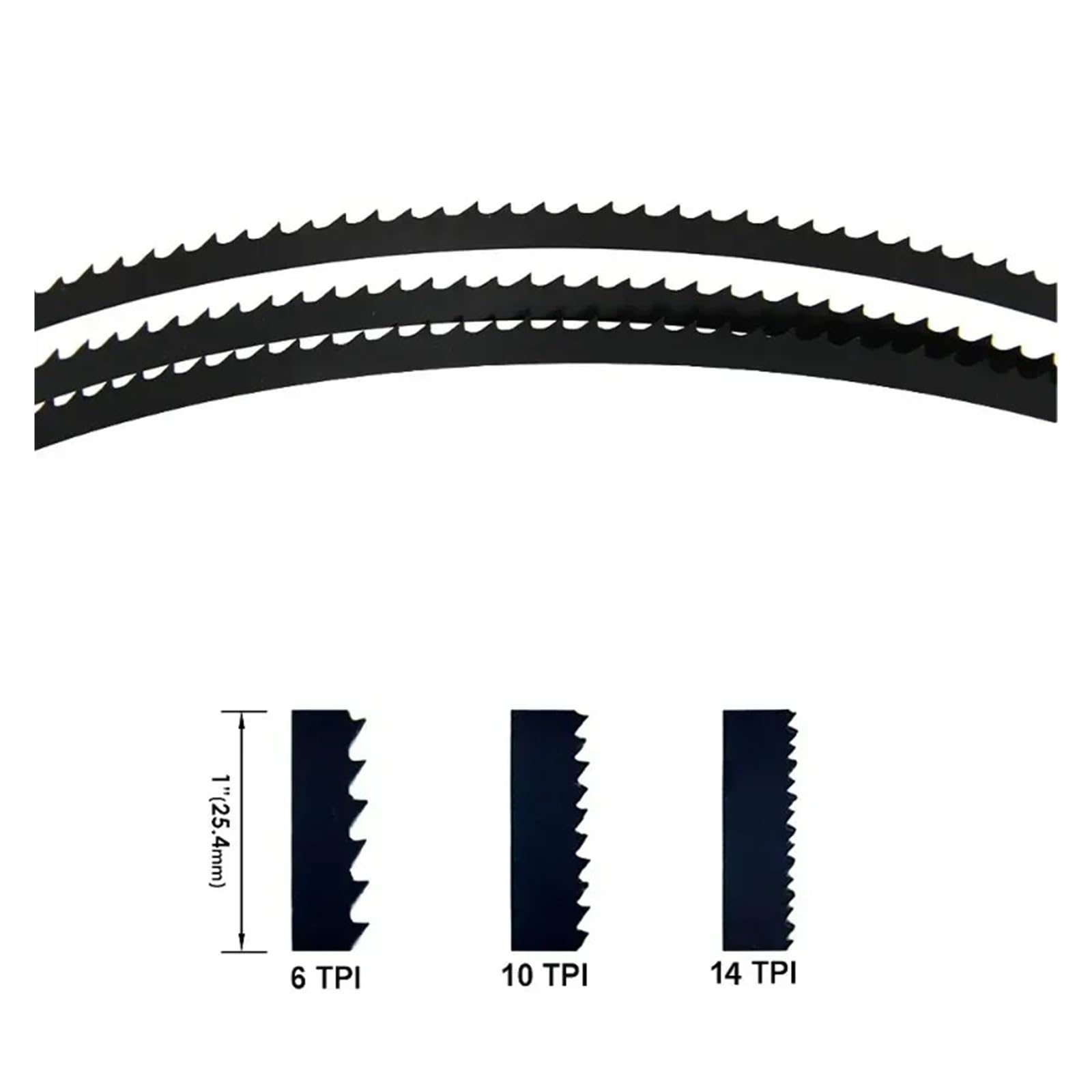 2 Szt. 1826X6,35X0,35mm 6T 10T 14T Brzeszczot Do Pił Taśmowych Narzędzia Tnące Obróbki Drewna(6TPI)