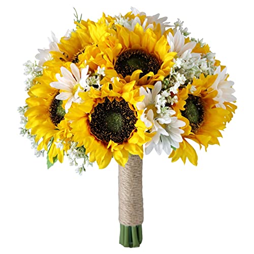 TOOYFUL Wedding Bride Bouquet Sunflowers...