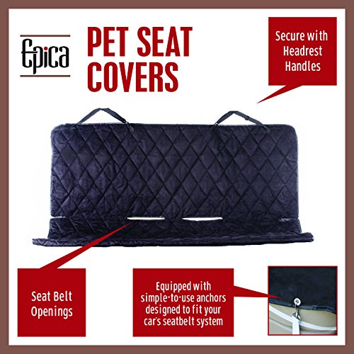 Epica - Deluxe Pet Bench Car Seat Cover, Quilted, Water Resistant, and Machine Washable ,Black (Item# 82247)-56"x47" Epica - Deluxe Pet Bench Car Seat Cover, Quilted, Water Resistant, and Machine Washable ,Black (Item# 82247)-56"x47"
