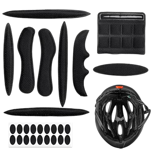 1 Set Fahrradhelm Polster Ersatz Fahrradhelme & Zubehör Schaumstoffpolster Klettpunkte Kit Helm Polsterung Ersatz Innenpolster Klettverschluss Helmpolster,Fahrradhelm Pads Antikollisionsfutter Schwam