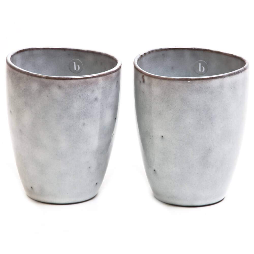Broste Copenhagen Nordic Sand Becher Ohne Henkel – 0,25 L, Steinzeug, Handgefertigt, Beige