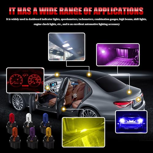 20 unidades luces T5 para tablero de auto, 12V 1.2W miniatura 4