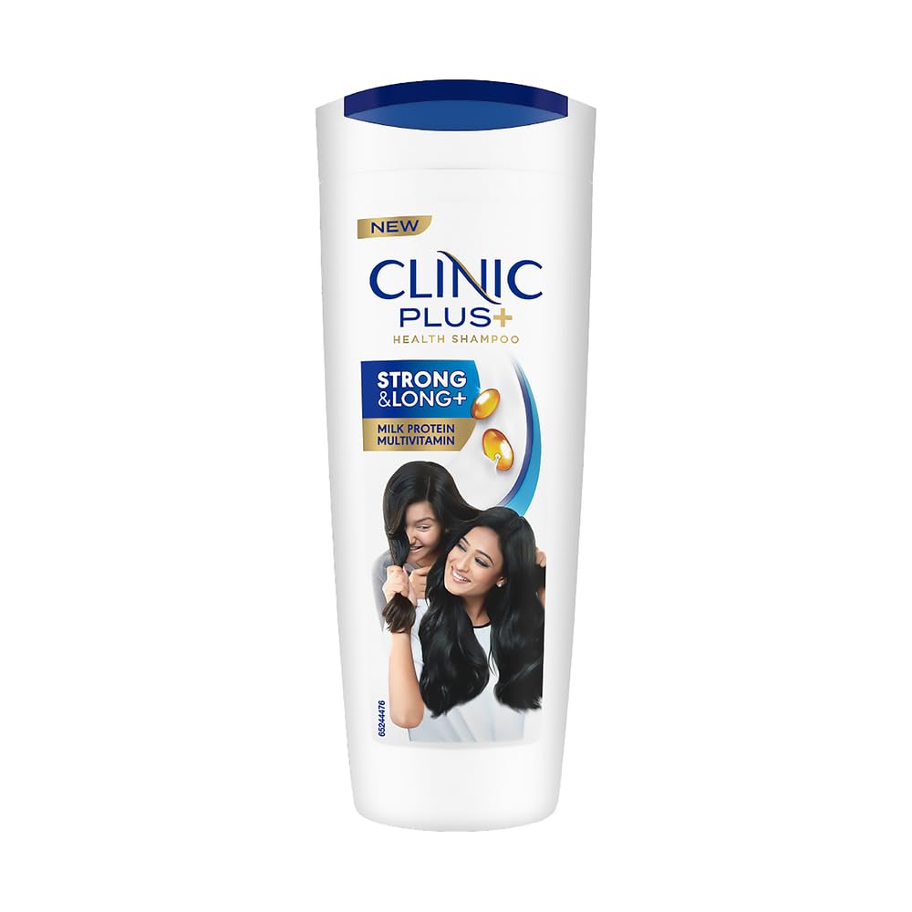 Clinic PlusStrong & Long Shampoo 355Ml, With Milk Proteins & Multivitamins For Healthy And Long Hair - Strengthening Shampoo For Hair Growth