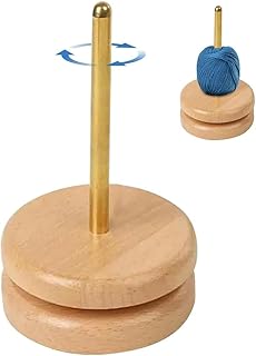 ヤーンホルダー 木製 ヤーンホルダー 転がり防止 360度回転 ラック クラフト＆ソーイング用 編み物 かぎ針編み 糸ラック 毛糸ホルダー 収納編み物 手作り