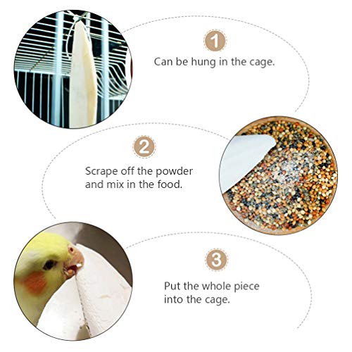 POPETPOP 12 Stuks Cutbone Kauwspeeltje Reptielen Cutbone Speelgoed Om Te Kauwen Cuttlebone Kies Speelgoed Stekelbeenderen Van Papegaaien Vogel Calciumblok Inktvis Tijger Huid Metaal Wit - Afbeelding 5