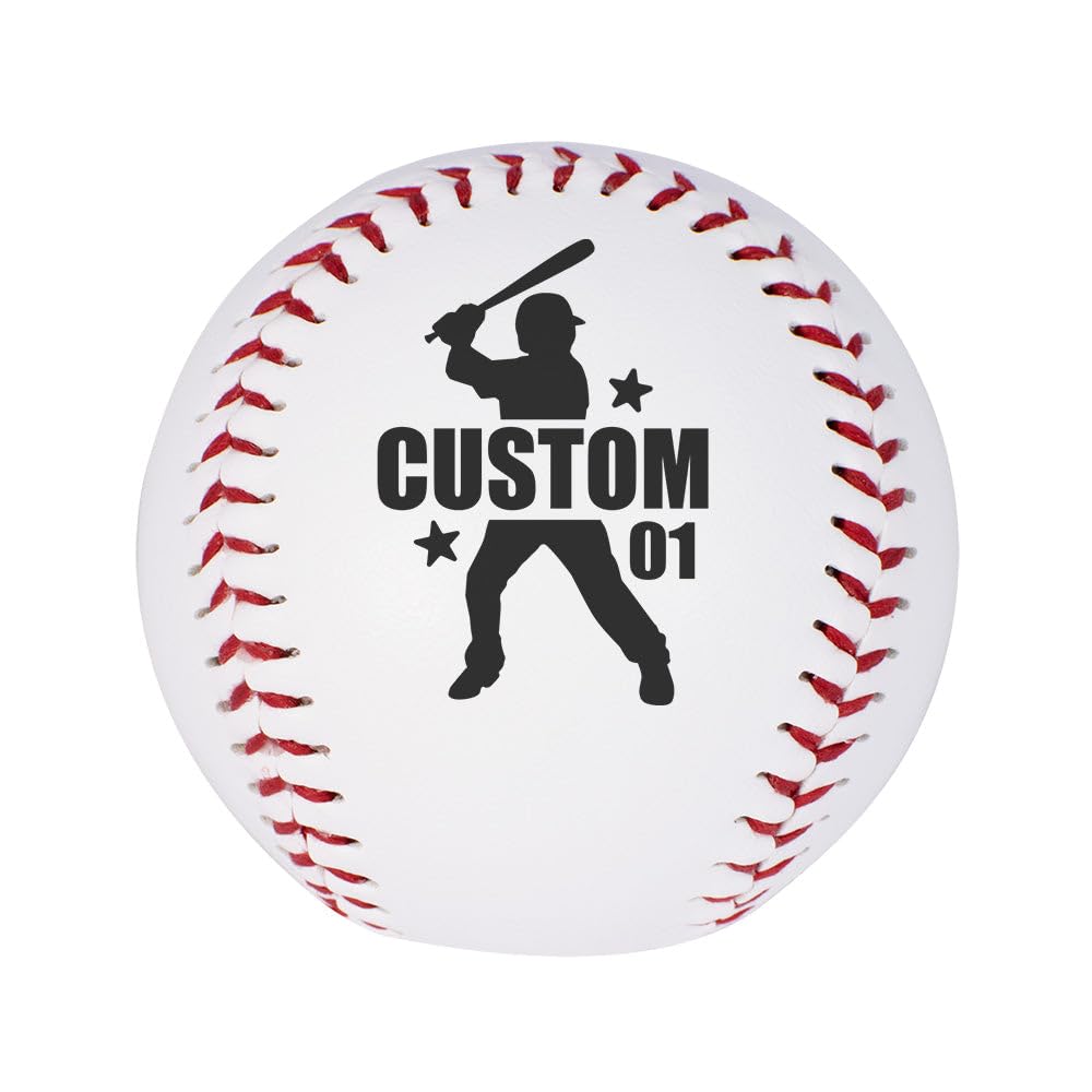 TeesAndTankYou Custom Name and Number Baseball – Personalized Keepsake Gift for Baseball Players or Teams