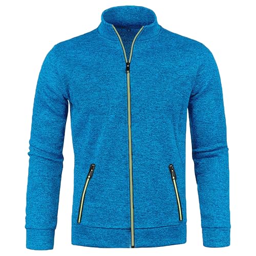 Men's Winter Turtleneck Knitted Cardigan Casual Long Sleeve Zipper Sweaters Knitted Sweater with Zipper Pockets