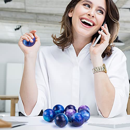 Lovestown Galaxy Stress Balls Bulk, 50Pcs Foam Stress Balls 2 Inch Squeeze Balls For Stress Relief Outer Space Astronaut Party Class Reward #TOP6
