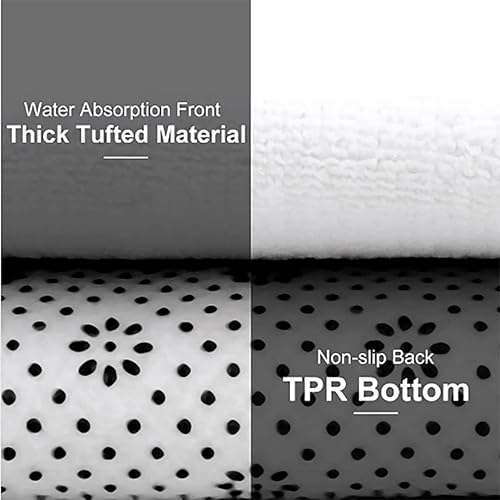 Miniatura 6 de Colibríes - Tapete redondo antideslizante de microfibra suave de poliéster, alfombra de felpa absorbente de agua para tocador de baño, bañeraducha,