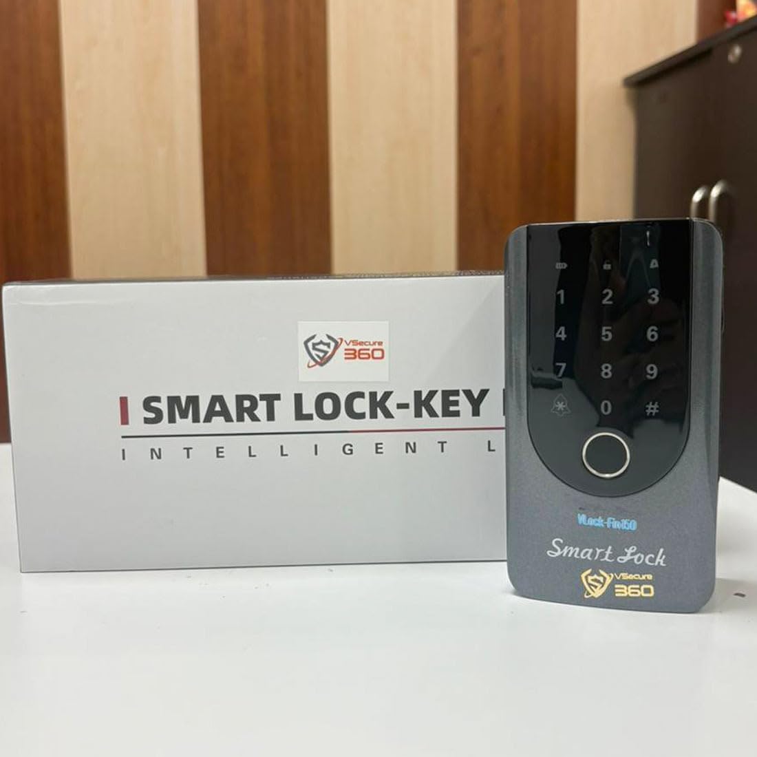 VSecure360 Smart Outdoor Key Lock Box | Fingerprint, Password & IC Card Unlock | TUYA App Control | IP66 Metal Wall-Mount Key Safe for Home & Airbnb | VLock-Fin150-image-5
