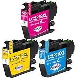 Paeolos LC3219XL Remplacement pour Brother LC 3219XL LC3217 XL Cartouche d'encre pour Brother MFC-J5330DW MFC-J5335DW MFC-J6930DW MFC-J5730DW MFC-J6530DW MFC-J5930DW MFC-J6935DW Cyan Magenta Jaune