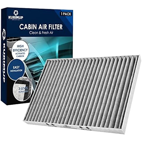 KURIMUP Premium Cabin Air Filter with Activated Carbon,Replacement for CF11663, Fit for Buick Enclave 08-17, Chevrolet Traverse 09-17, GMC Acadia 07-16, Saturn Outlook 07-10. Cover