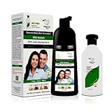 BIOGREEN ROOTS 400 ml Natural Black Hair Color Shampoo With Herbals + 200 ml Hair Treatment for Grey Hair - Covers Gray Hair in 10 Minutes for Women, Men