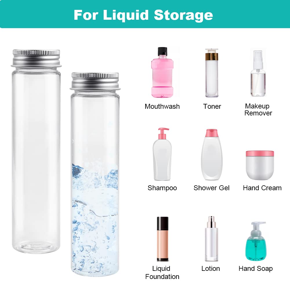 12 Tubes à Essai Sensoriels 80ml Transparents Avec Bouchons - Bouteilles Réutilisables Pour DIY, Fleurs, Bonbons