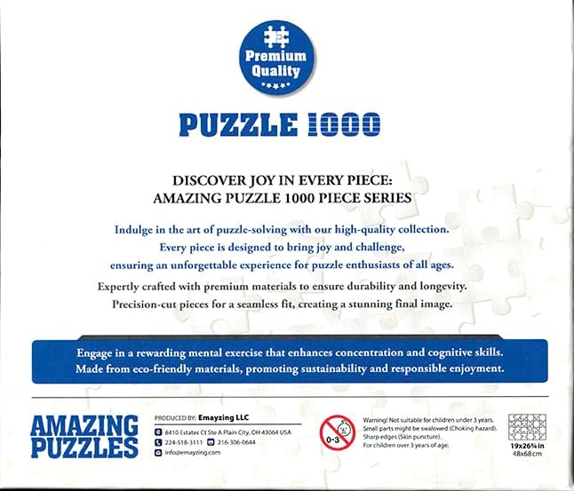 Miniatura 6 de AMAZING PUZZLES Rompecabezas de 1000 piezas para niños y adultos - Perrito colorido