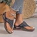 yxlaml Orthopedic Wedge Sandals For Women Dressy With Arch Support,2026 Summer Spring Boho Dressy Orthotic Wedge Sandals,Casual Comfortable Walking Flip Flops For Women With Arch Support Blue