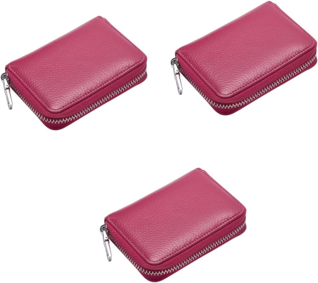 3pcs Case Id Organizer Credit Card Holder Bag Zipper Rfid-blocking Business Card Holder Id Case Pouch for Women Men