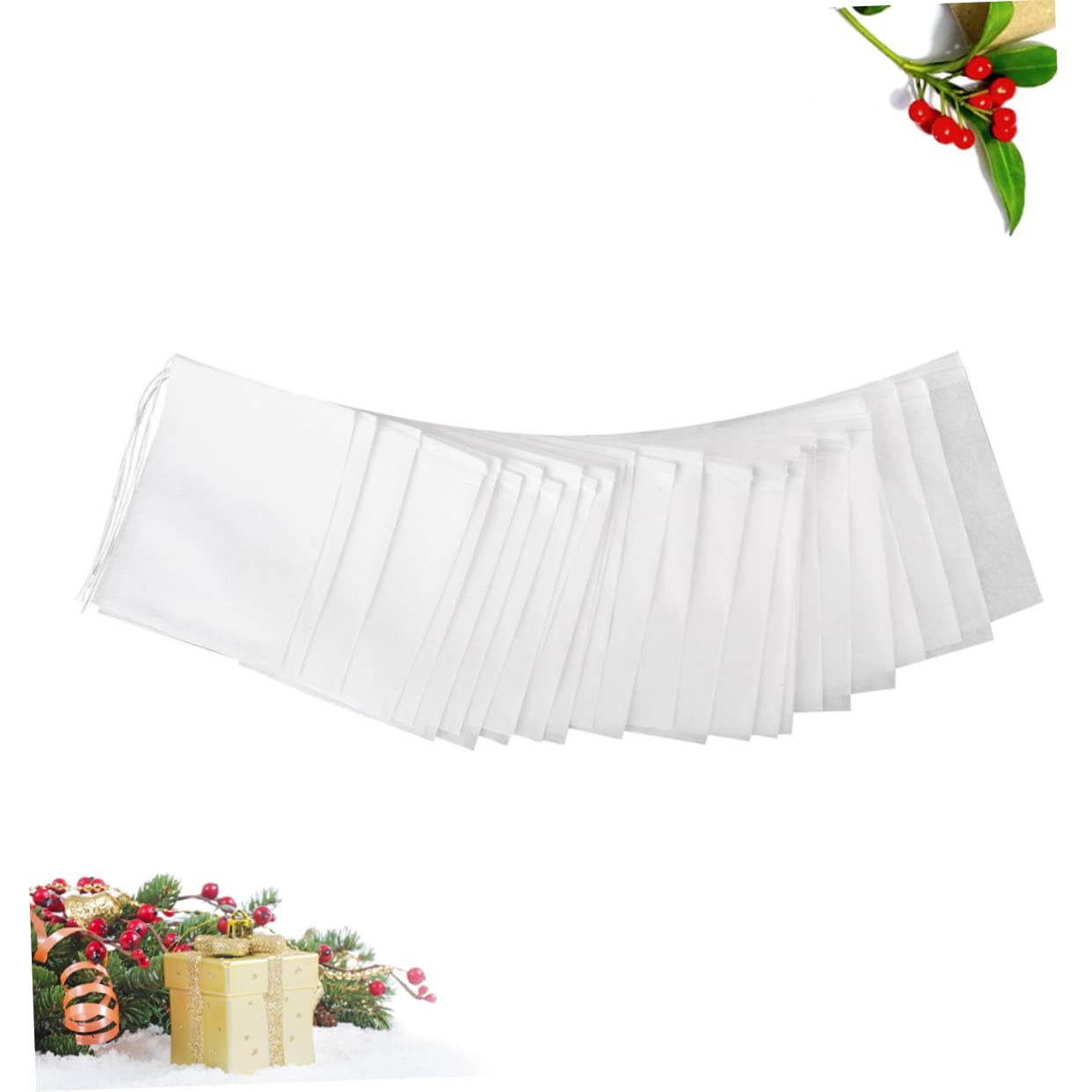 PRETYZOOM 600piezas Bolsas De Filtro De Té Desechables Diseño De Cordón Para Infusiones Hierbas y Marrones