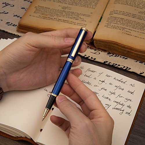 Beiluner Luxury Rollerball Pen,24K Gold Trim,Noble And Elegant Designs,Schneider Ink Refill, Best Roller Ball Pen Gift Set For Men & Women, Professional, Executive Office, Nice Pens #TOP5