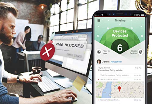 Trend Micro Home Network Security Firewall Device - Prevent Privacy Leaks, Parental Controls, Content Filtering, Protects from Hacker Viruses & Malware - 1 Year Security Subscription