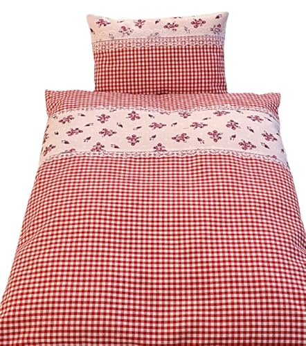 Bettset für Puppe, 2teilige Puppenbettwäsche Emily Rose, Puppenbett, Puppenwagen, Garnitur im Landhaus - Design, Baumwolle Puppengarnitur