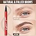 Vevivia Beauty Eyebrow Pencils for Women - Eyebrow Pen 2 Pack, Precise 4-Tip Brow Pencil for Natural-Looking Fuller Brows, Hair-Like Strokes for All Brow Types, Last All-Day Brow Pen, Black Brown