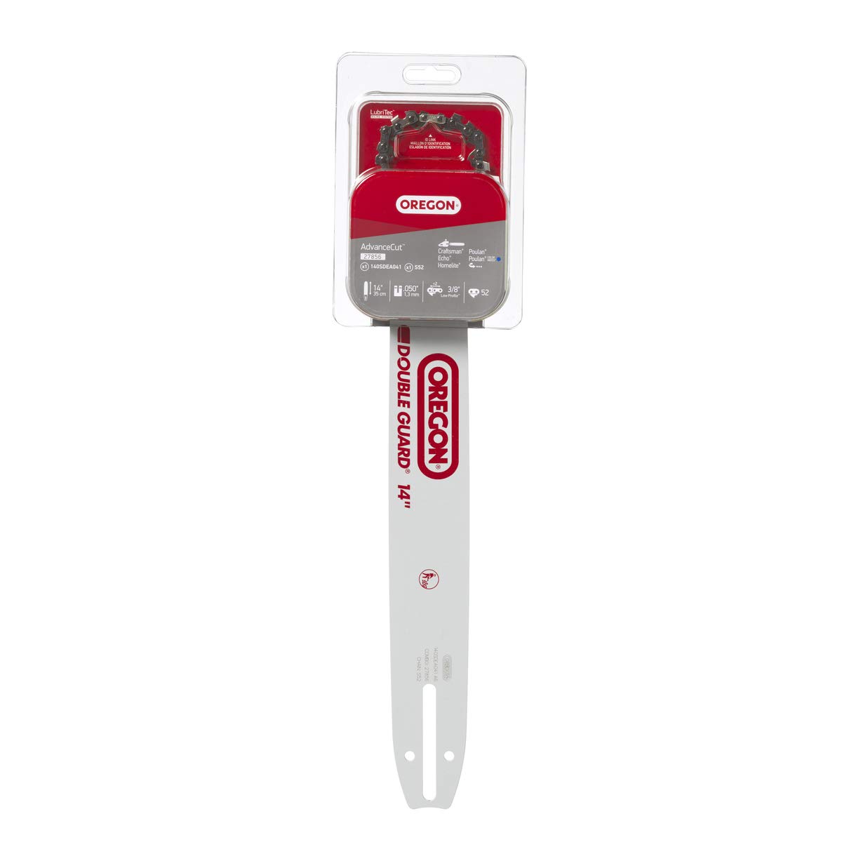 Oregon 27856 14-Inch Guide Bar and AdvanceCut S52 Chainsaw Chain Combo, Fits Echo, Craftsman, Homelite, Poulan and More