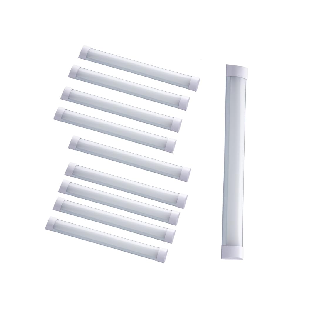 Brightex, (Pack of 10 Led Batten Lights 6FT -180cm- 72W - 7200 lumens Tube Light Fitting Garage Office Shop Ceiling mounting Fluorescent Slimline lamp Light Strip Lights (Cool White 6500k)