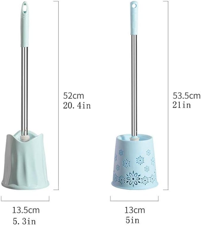 Toilet Brush Holder Toilet Brush and Bracket, 2 Stainless Steel Long Handle Cleaning Brushes, Powerful Cleaning Power Toilet Brushes,Toilet Brush with Holder