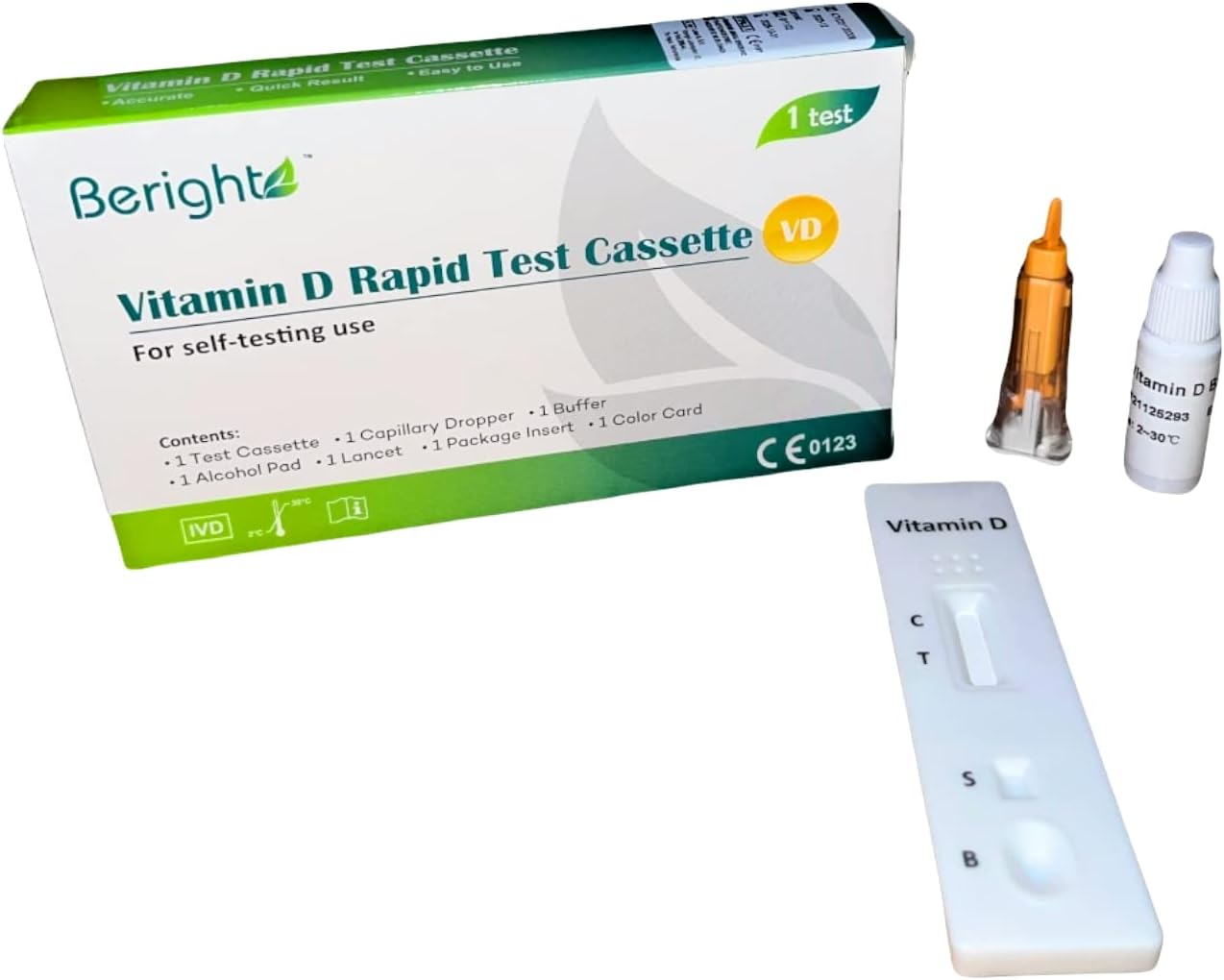 Beright - Vitamin D Test Kit Rapid Self-Test Vitamin D Health Test Kit