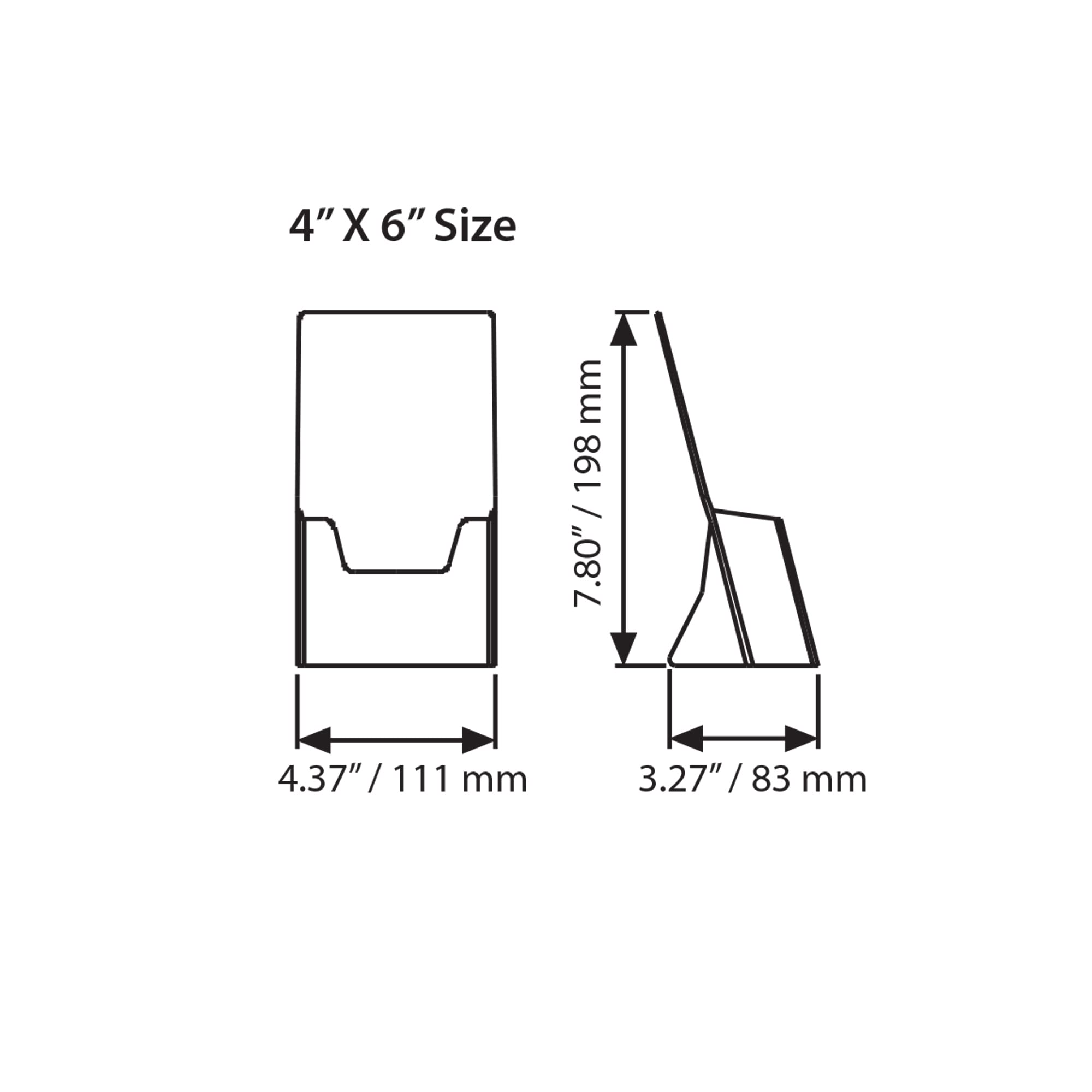 Zavekia 2 Pack 2 Tier Acrylic Brochure Holder 8.5 X 11 Inch, Clear Literature