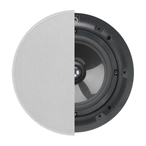 Q Acoustics QI 65CP 6.5-Inch Performance Single Circular Grille In-Ceiling Speaker - White Cover