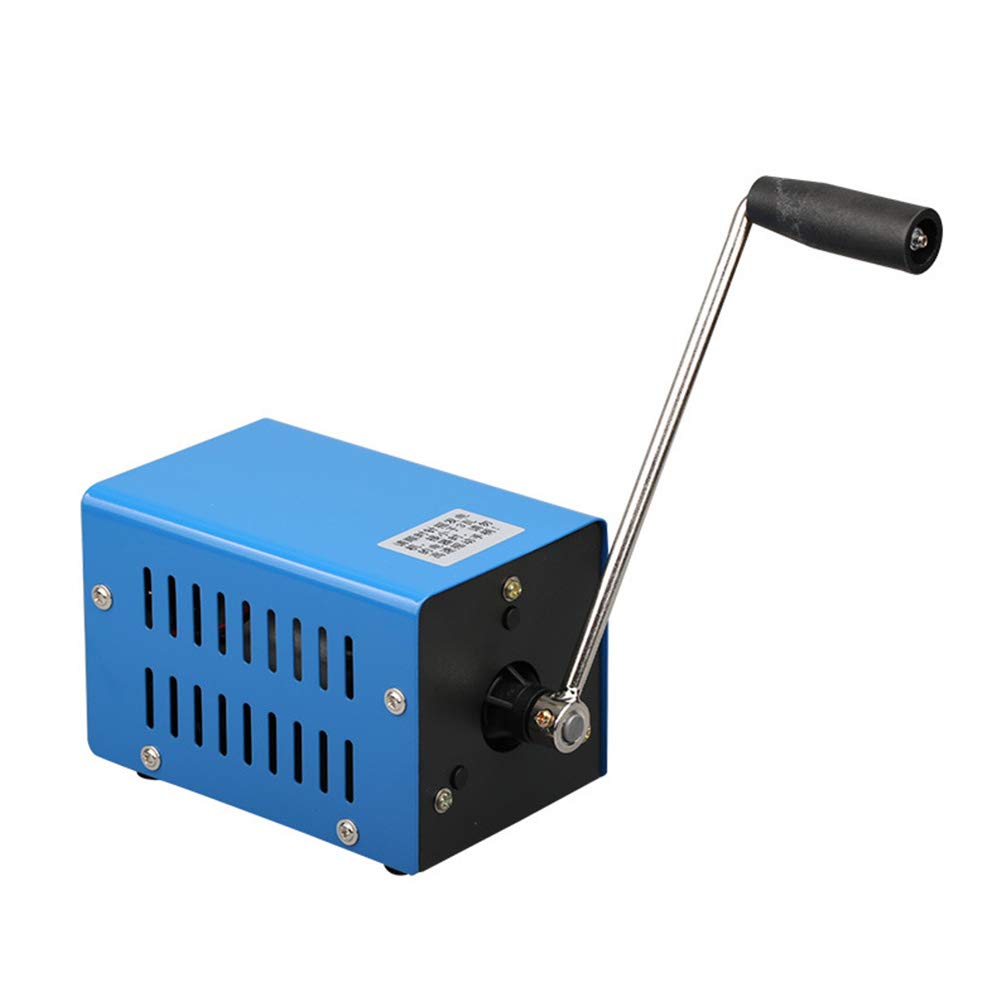 Gadpiparty Generatore a Manovella Portatile USB per Esterni, Caricabatterie Manuale Regolabile Dissipazione Calore, Leggero e Compatto per Campeggio e Emergenze