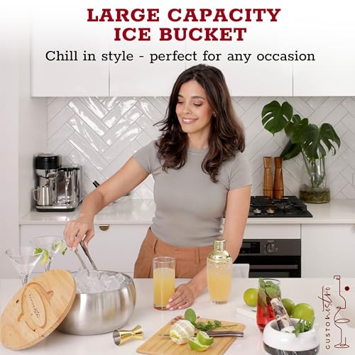 Gusto Nostro 4.1L Insulated Ice Bucket With Lid And Tongs thumb #1