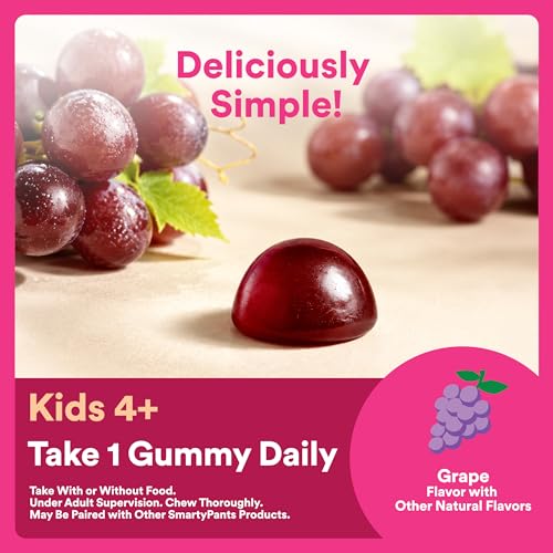 SmartyPants Kids Probiotic Gummies for Digestive Health: 2 Billion CFU Gut Health and Immune Support Supplement, Clinically Studied Probiotic, Gluten Free, Grape, 30 Count (30 Day Supply) - image 6